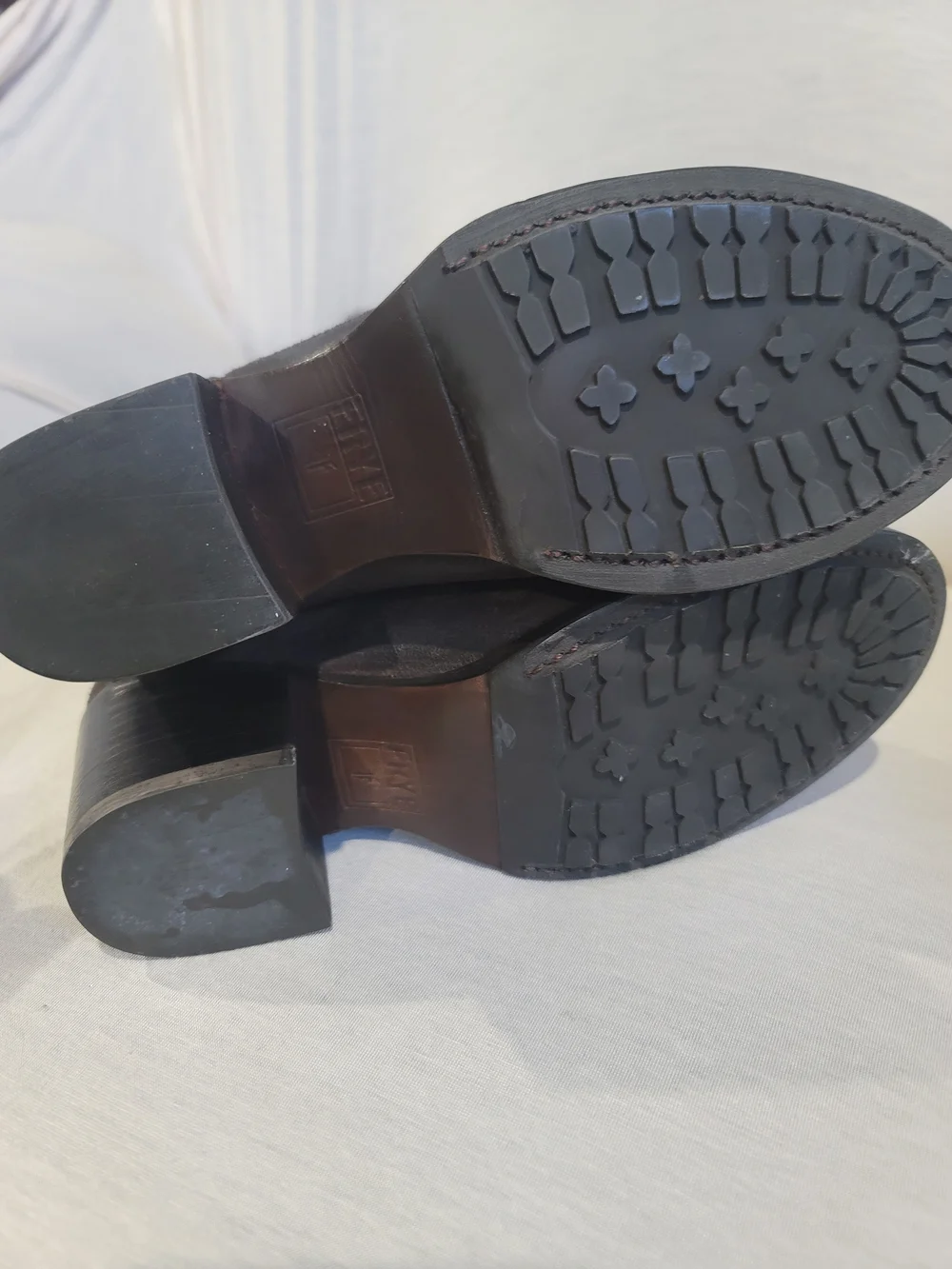 Frye Brown Suede & Leather Tall Boots Size 6.5 EUC